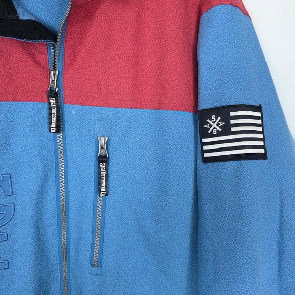 SAGA Outerwear Co. Mens XL Varsity Color Block Patch Snowboard Ski Jacket - Picture 3 of 10
